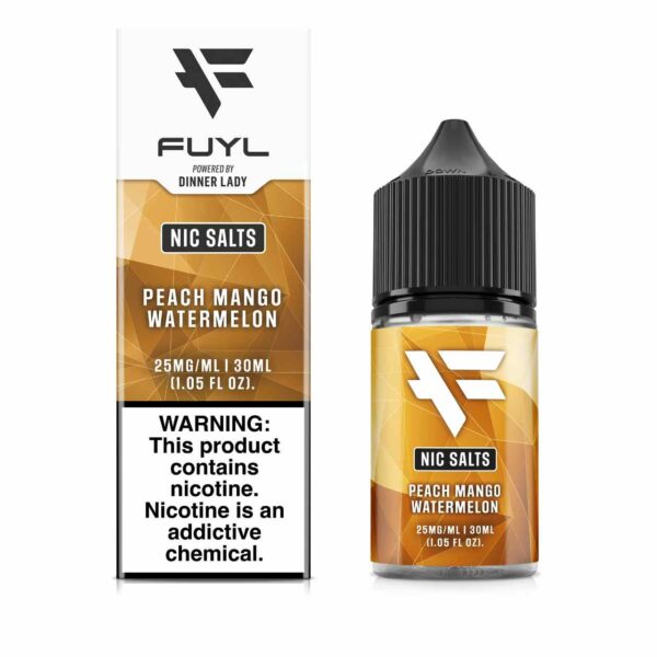 FUYL By Dinner Lady Peach Mango Watermelon Salts 30ml E-Juice 25mg