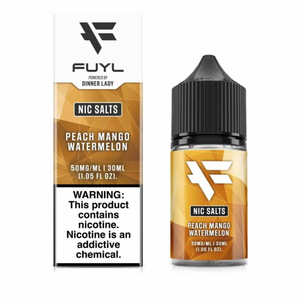 FUYL By Dinner Lady Peach Mango Watermelon Salts 30ml E-Juice 50mg