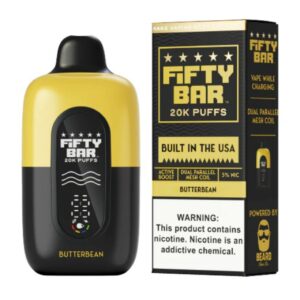 Fifty Bar V2 20000 Puff Disposable Black Series - Butterbean