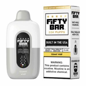 Fifty Bar V2 20000 Puff Disposable White Series - Gummy Whip