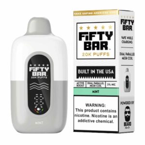 Fifty Bar V2 20000 Puff Disposable White Series - Mint