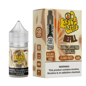 Filli Bar x Beach Club Refillable 25,000 Puff Disposable Pod Vanilla Custard Tobacco