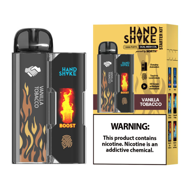 HandShake-Starter-Kit-15000-Puffs-Smart-C-Disposable-Vape-Vanilla-Tobacco