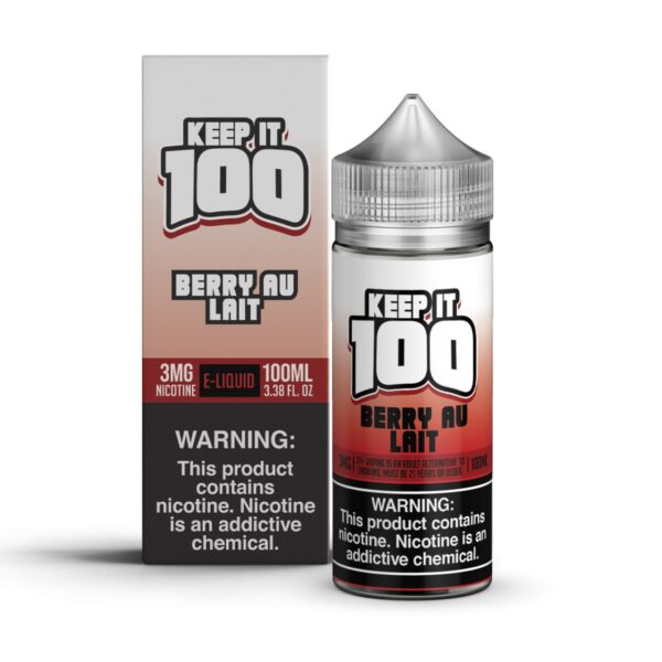 Keep it 100 Berry Au Lait 100ml E-Juice 3mg