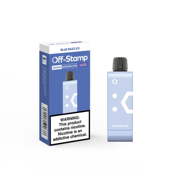 Off Stamp SW9000 9,000 Puff Disposable Replacement Pod Cartridge1PK Blue Razz Ice