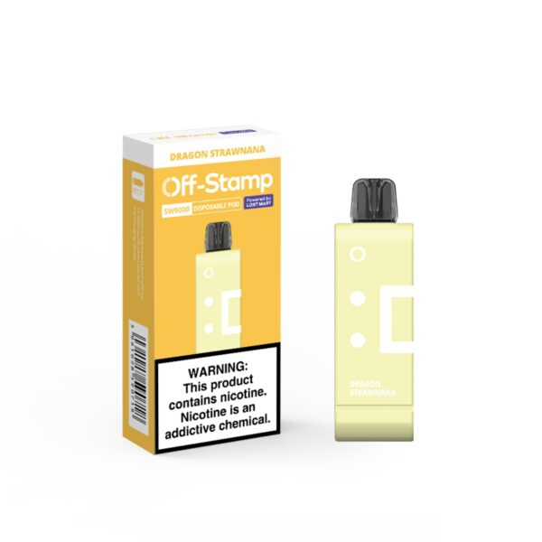 Off Stamp SW9000 9,000 Puff Disposable Replacement Pod Cartridge1PK Dragon Strawnana