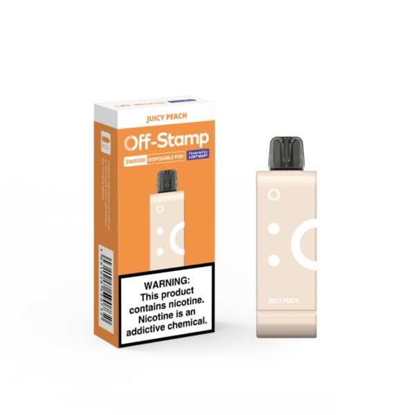 Off Stamp SW9000 9,000 Puff Disposable Replacement Pod Cartridge1PK Juicy Peach