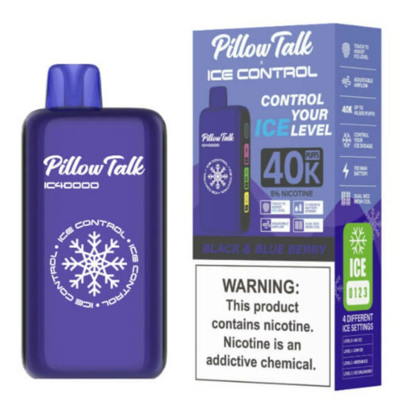 Pillow Talk Ice Control IC40000 Puff Disposable Black & Blue Berry