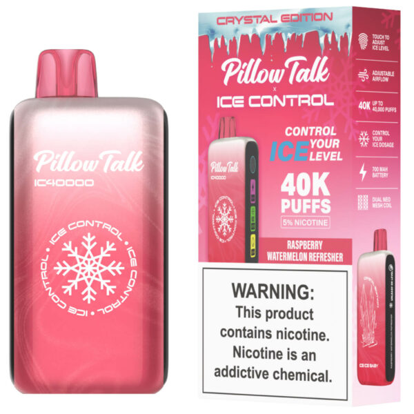 Pillow Talk Ice Control IC40000 Puff Disposable Crystal Edition - Raspberry Watermelon Refresher