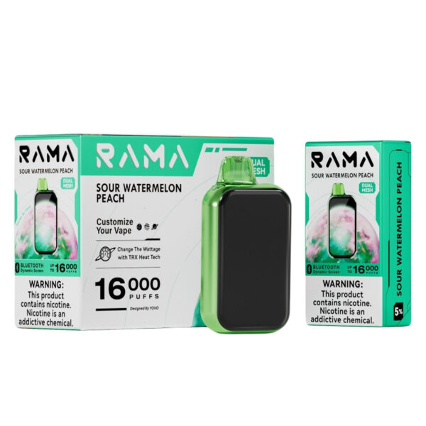 RAMA 16000 Puff Disposable Sour Watermelon Peach