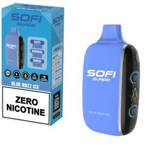 Sofi Surge Zero Nicotine 25,000 Puff Disposable Blue Razz Ice