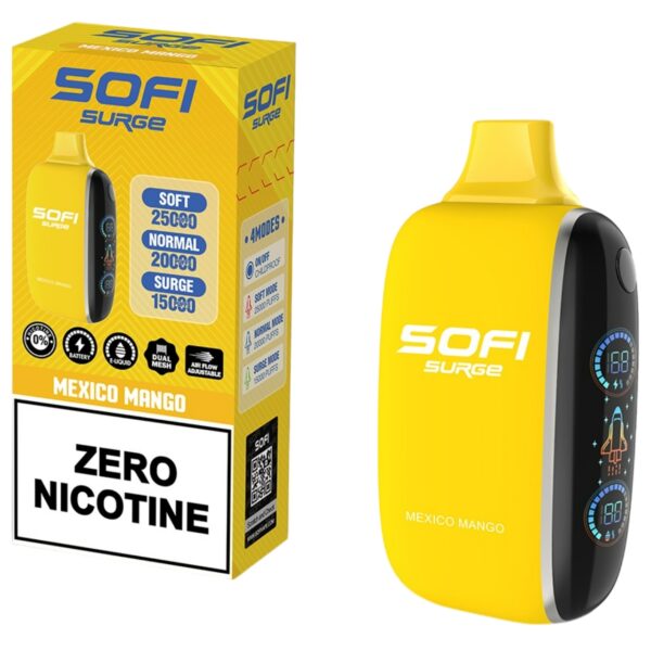 Sofi Surge Zero Nicotine 25,000 Puff Disposable Mexico Mango