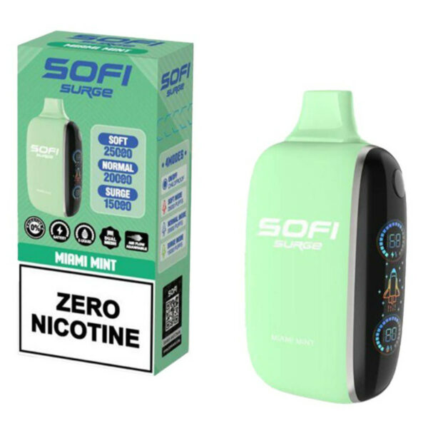 Sofi Surge Zero Nicotine 25000 Puff Disposable Miami Mint