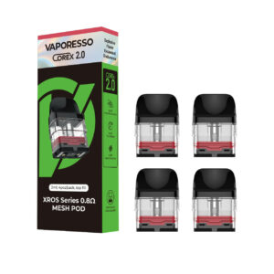 VAPORESSO XROS Replacement Pod Cartridge - 4PK 2ML Corex 2.0 Mesh 0.8 OHMS