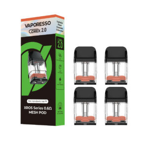 VAPORESSO XROS Replacement Pod Cartridge - 4PK Top Fill 3ML Corex 2.0 Mesh 0.6 OHMS