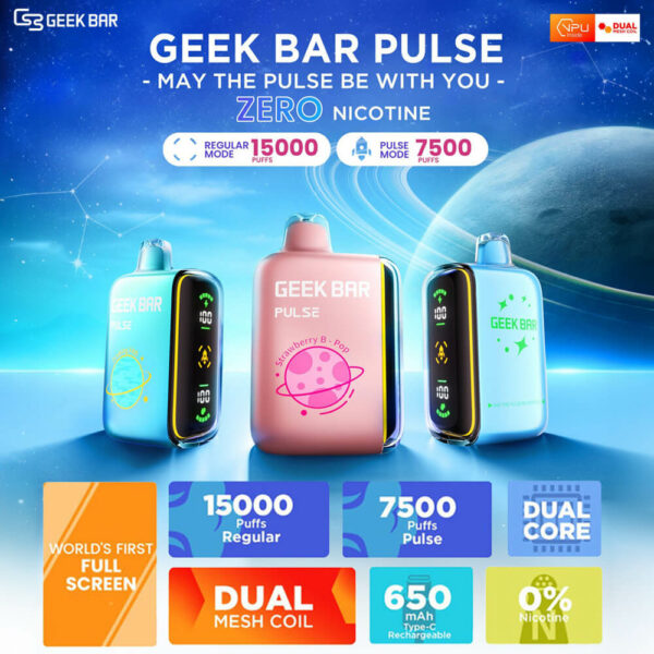 GeekVape Pulse 15000 Puff Zero Nicotine Disposable