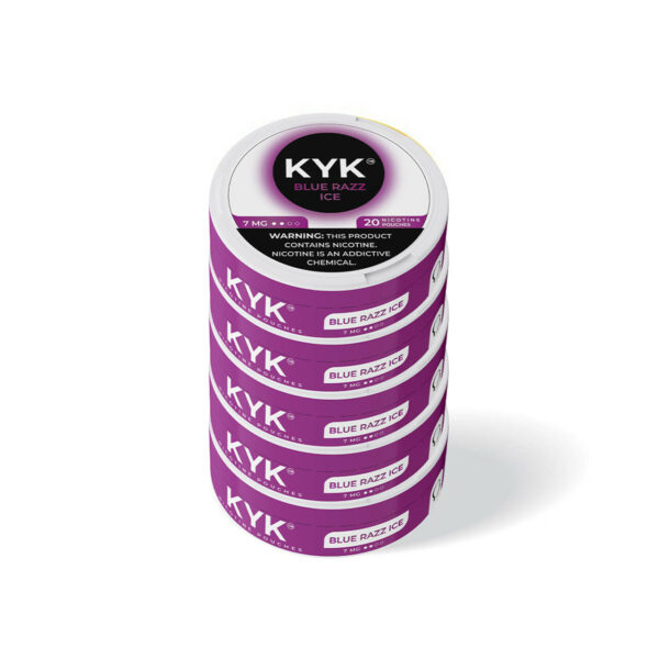 KYK Nicotine Pouches - 5PK Blue Razz Ice 7MG