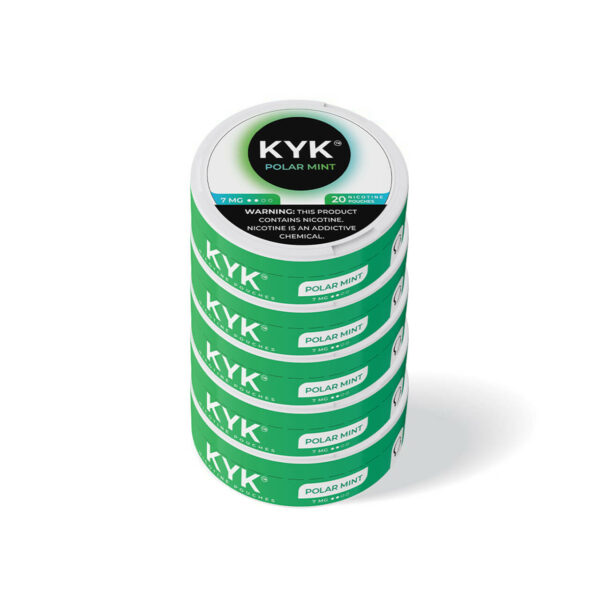 KYK Nicotine Pouches - 5PK Polar Mint 7MG