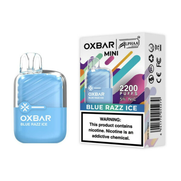 OXBAR x Alphaa Wave Mini 2200 Puff Disposable Blue Razz Ice