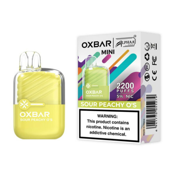 OXBAR x Alphaa Wave Mini 2200 Puff Disposable Sour Peachy O's