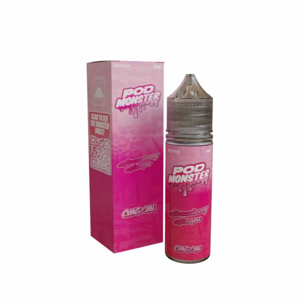 Pod Monster Strawberry Scoops Salt 60ml E-Juice 0mg