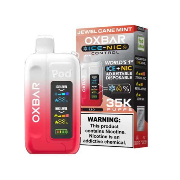 OXBAR x Pod Juice ICE-NIC Control 35K Puff Disposable Jewel Cane Mint