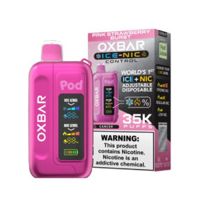 OXBAR x Pod Juice ICE-NIC Control 35K Puff Disposable Pink Strawberry Burst