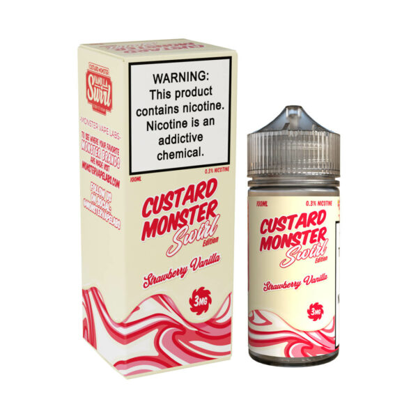 Custard Monster Swirl Edition Strawberry Vanilla 100ml E-Juice 3mg