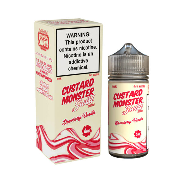 Custard Monster Swirl Edition Strawberry Vanilla 100ml E-Juice 6mg