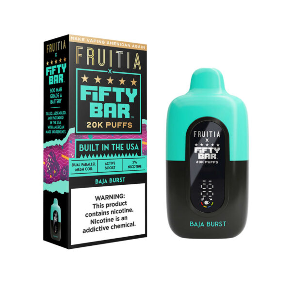 Fruitia x Fifty Bar 20000 Puff Disposable Baja Burst