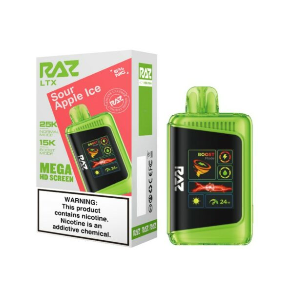 Geek Vape Raz LTX 25K Puff Disposable Sour Apple Ice