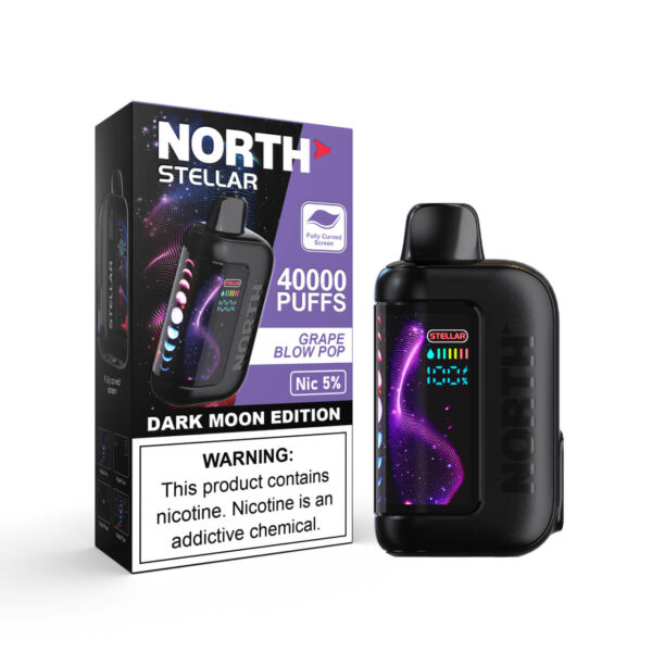 North Stellar Dark Moon Edition 40K Disposable Grape Blow Pop