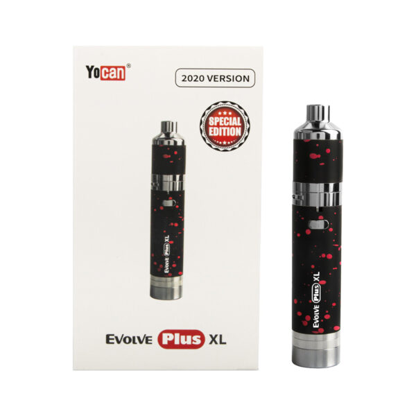 Wulf Mods Evolve Plus XL Concentrate Vaporizer Black Red Spatter