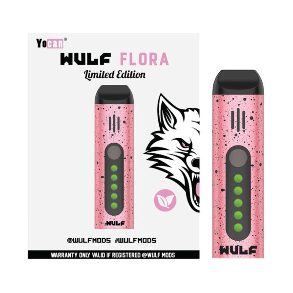 Wulf Mods FLORA Portable Dry Herb Vaporizer Pink Black Spatter