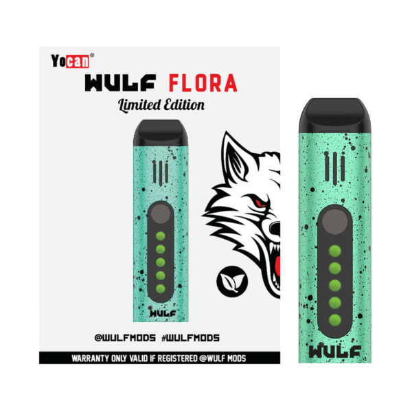 Wulf Mods FLORA Portable Dry Herb Vaporizer Teal Black Spatter