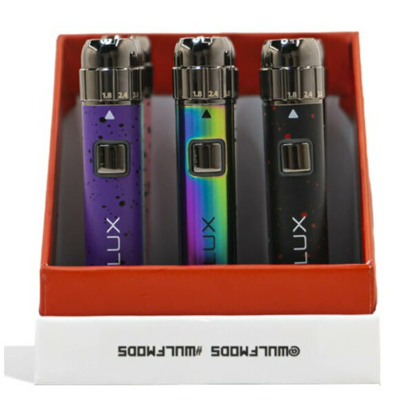 Wulf Mods Lux Battery Assorted Colors - 9PK box open front